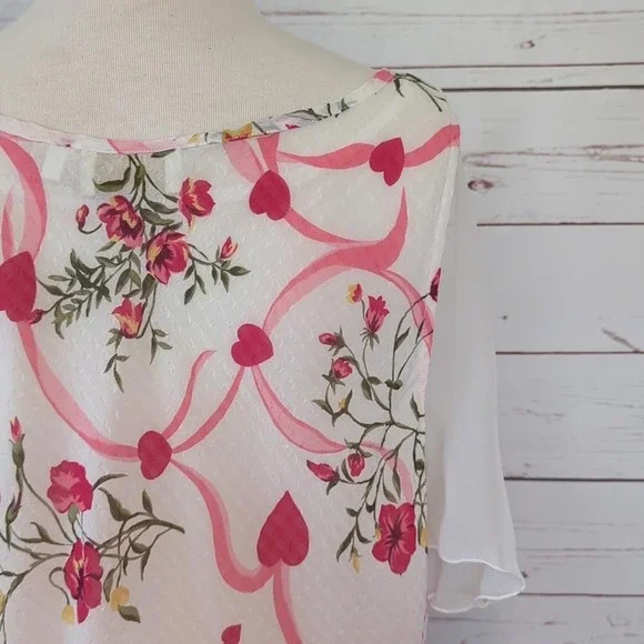 Gold Label Vintage Victoria's Secret‎ Romantic Date Night Sexy Girly Top Medium - Picture 10 of 15